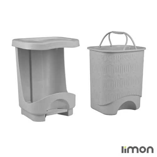 مشخصات سطل پدالی چهارگوش طرح بامبو لیمون سایز کوچک 1582