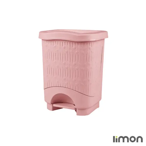 سطل پدالی چهارگوش طرح بامبو لیمون سایز کوچک 1582