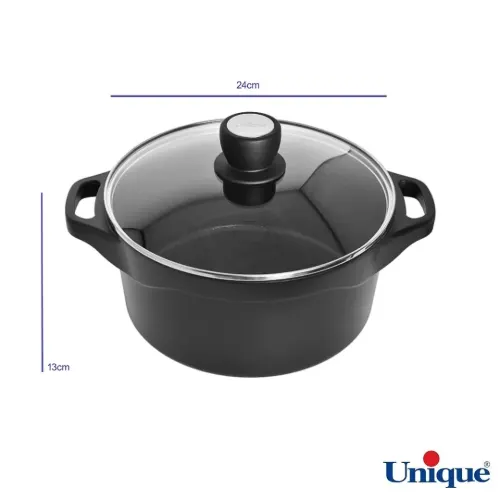 ابعاد قابلمه گرانیتی دسته سیلیکون یونیک UN-8926 هلیوس سایز 24