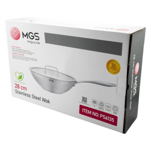 تابه وک استیل سایز 28 کد PS6135