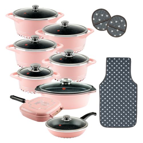 سرویس قابلمه 22 پارچه گرانیت طرح ایتالیا C