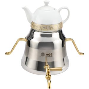 کتری و قوری چینی و استیل کد K41015