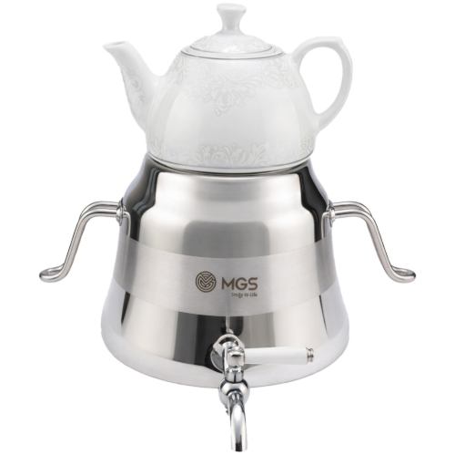 کتری و قوری چینی و استیل کد K41016