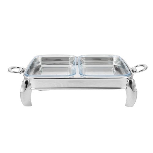 سوفله دوقلو مستطیل کروم کد OW3104