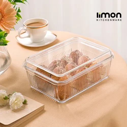 قیمت ظرف شیشه ای درب اکرولیک لیمون 2260